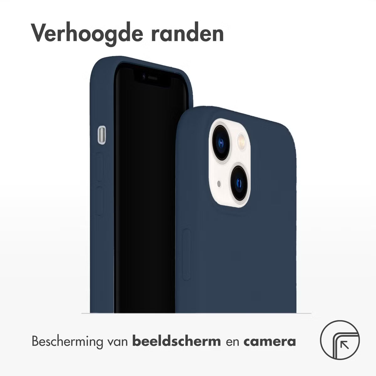 Accezz Liquid Silicone Backcover met MagSafe voor de Apple iPhone 14 - Donkerblauw