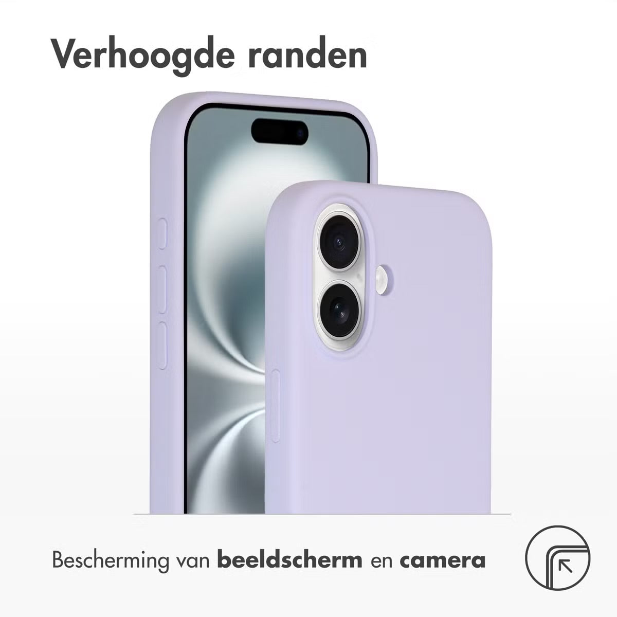 Accezz Liquid Silicone Backcover met MagSafe voor de Apple iPhone 16 - Paars