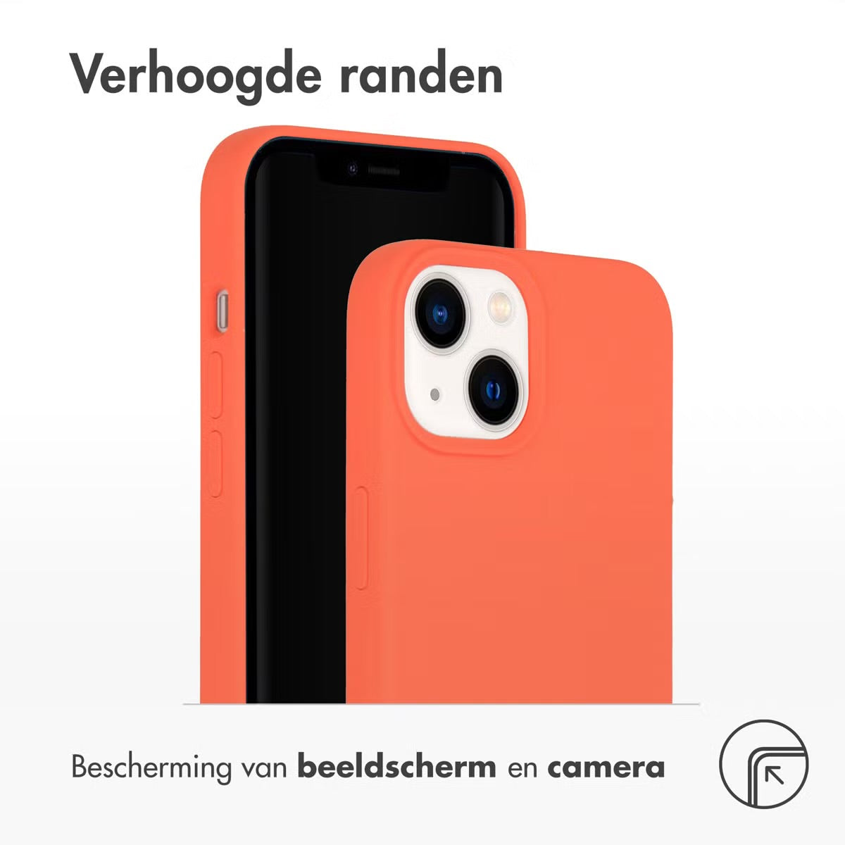 Accezz Liquid Silicone Backcover met MagSafe voor de Apple iPhone 14 - Nectarine