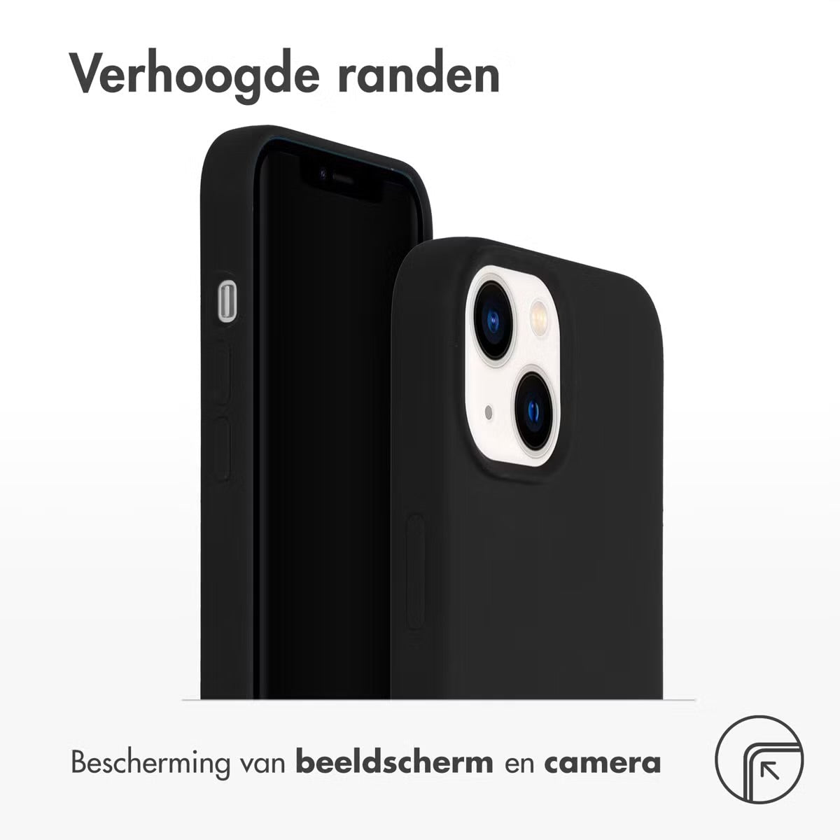 Accezz Liquid Silicone Backcover met MagSafe voor de Apple iPhone 14 - Zwart