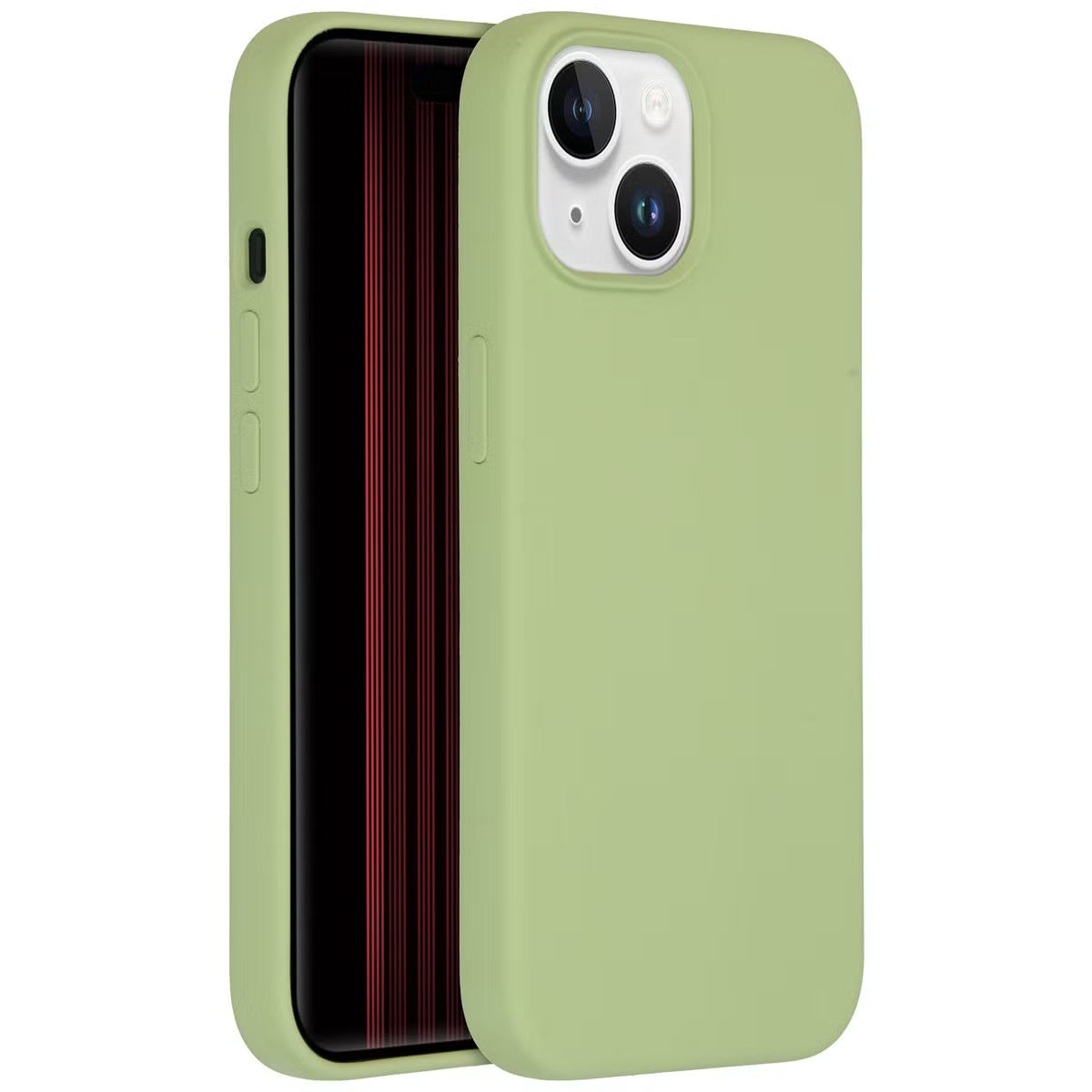Accezz Liquid Silicone Backcover met MagSafe voor de Apple iPhone 15 - Groen