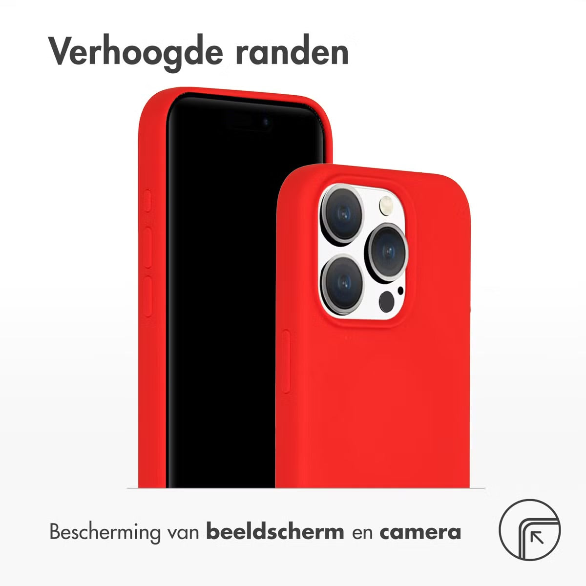 Accezz Liquid Silicone Backcover met MagSafe voor de Apple iPhone 15 Pro - Rood
