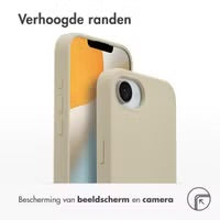 Accezz Liquid Silicone Backcover met MagSafe voor de Apple iPhone 16e - Stone