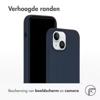 Accezz Liquid Silicone Backcover met MagSafe voor de Apple iPhone 15 - Donkerblauw