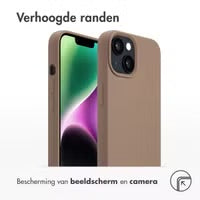 Accezz Liquid Silicone Backcover met MagSafe voor de Apple iPhone 14 - Lichtbruin
