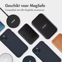 Accezz Liquid Silicone Backcover met MagSafe voor de Apple iPhone 16 Pro Max - Donkerblauw