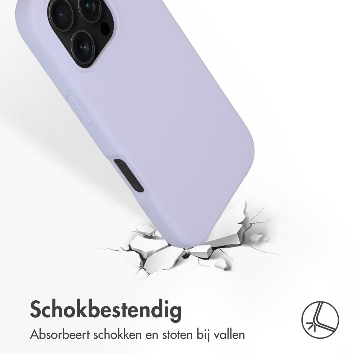 Accezz Liquid Silicone Backcover met MagSafe voor de Apple iPhone 16 Pro - Paars