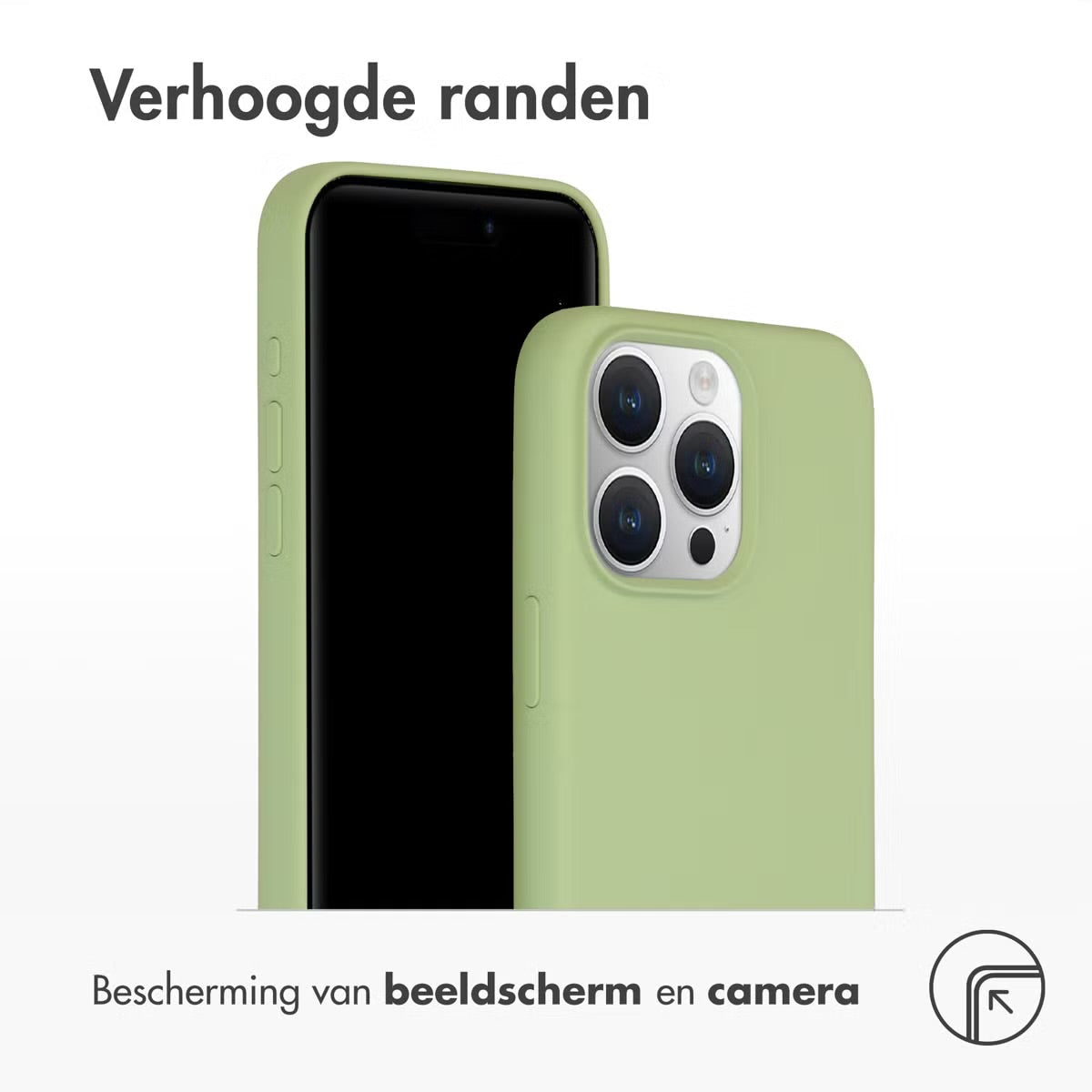 Accezz Liquid Silicone Backcover met MagSafe voor de Apple iPhone 15 Pro Max - Groen
