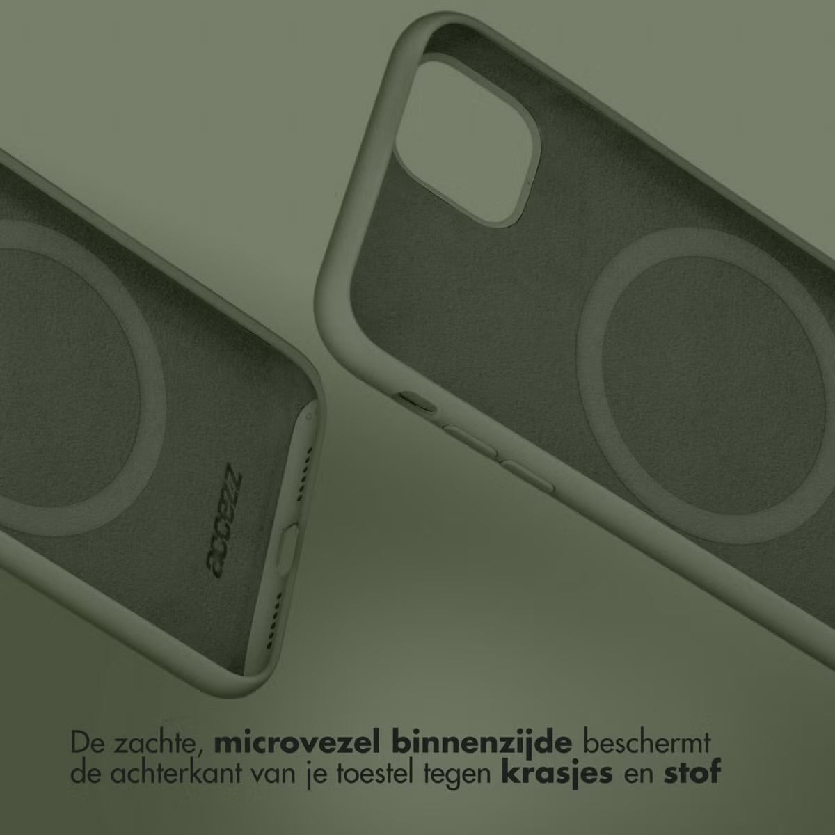 Accezz Liquid Silicone Backcover met MagSafe voor de Apple iPhone 14 - Cooper Green