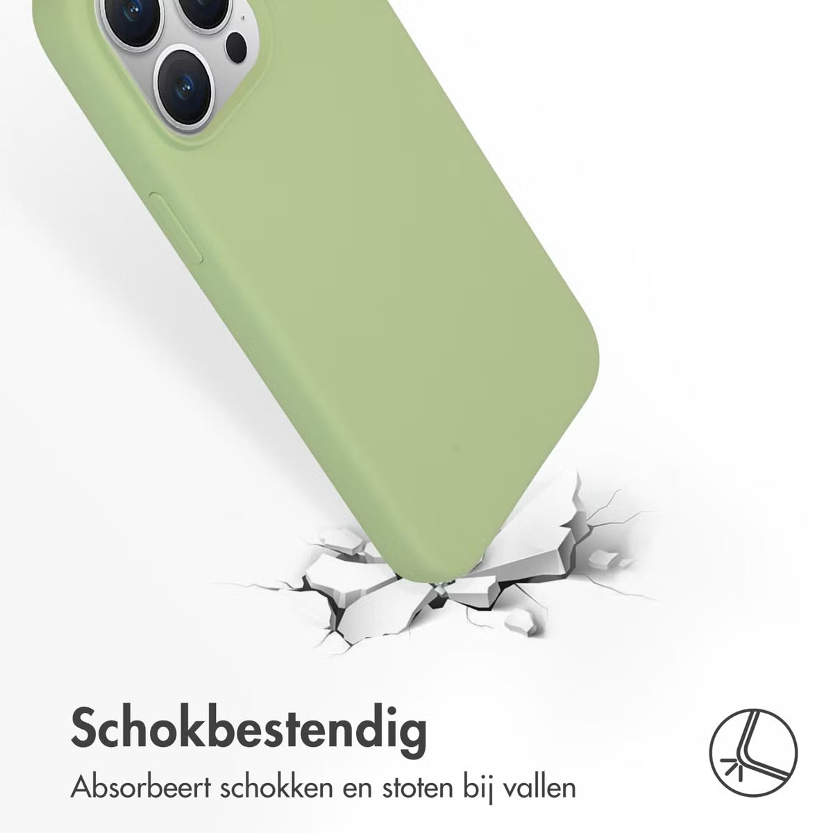 Accezz Liquid Silicone Backcover met MagSafe voor de Apple iPhone 15 Pro Max - Groen