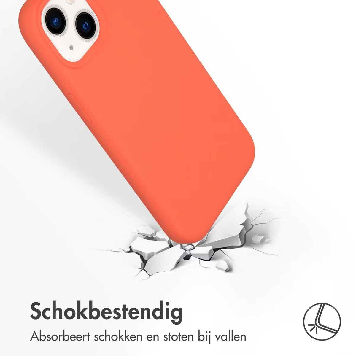 Accezz Liquid Silicone Backcover met MagSafe voor de Apple iPhone 14 - Nectarine