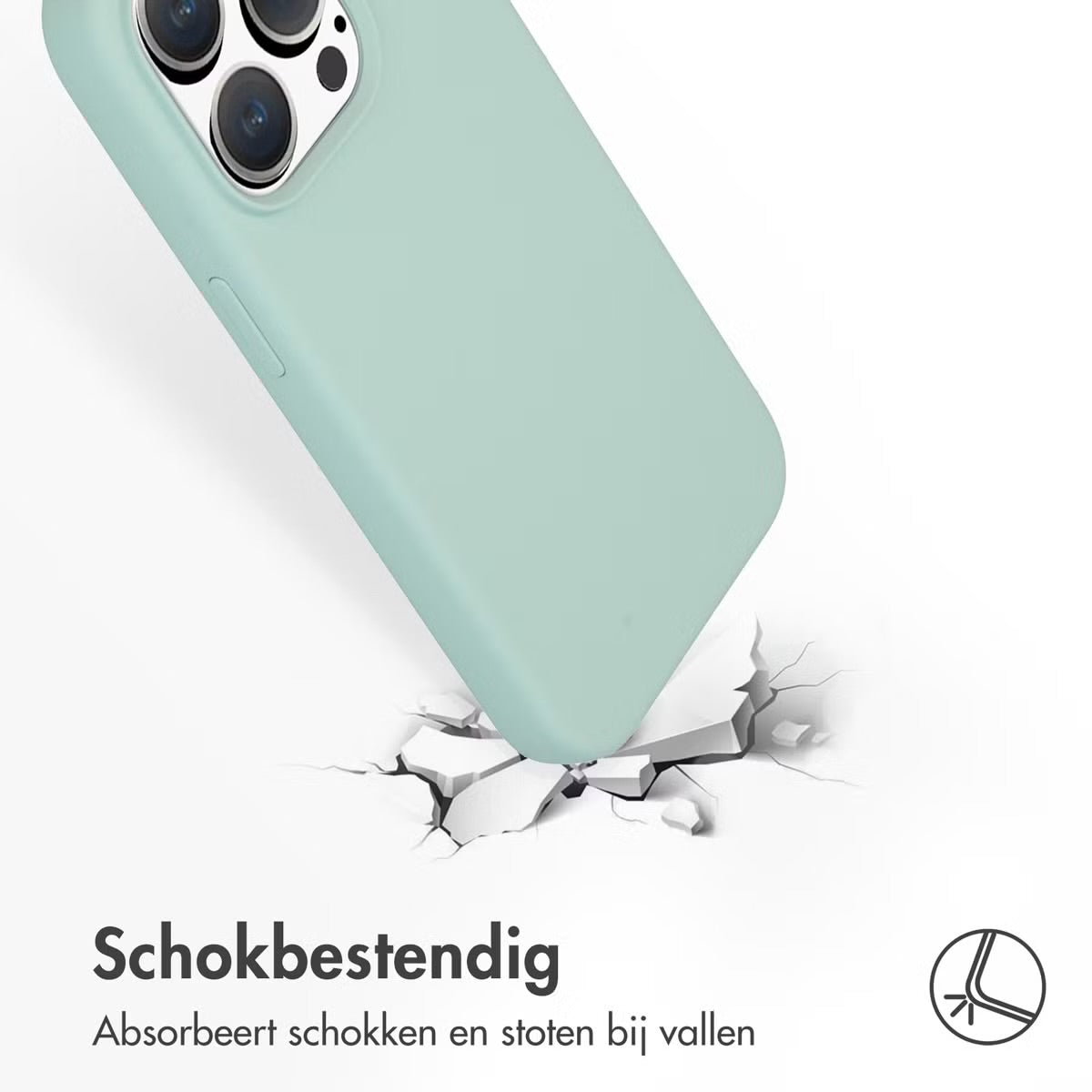 Accezz Liquid Silicone Backcover met MagSafe voor de Apple iPhone 15 Pro - Sky Blue