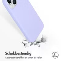 Accezz Liquid Silicone Backcover met MagSafe voor de Apple iPhone 15 - Paars