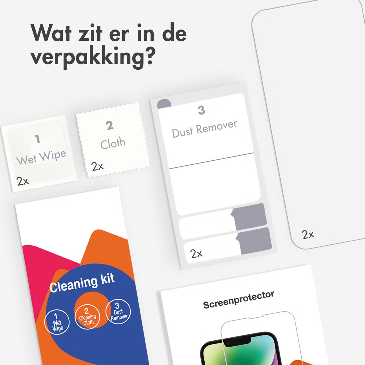 Accezz Gehard Glas Screenprotector 2-pack voor de Apple iPhone 17 / 17 Pro / 16 Pro