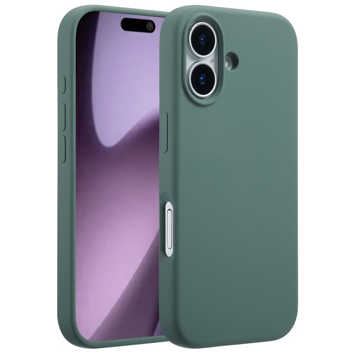 Accezz Liquid Silicone Backcover met MagSafe voor de Apple iPhone 17 - Donkergroen