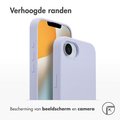 Accezz Liquid Silicone Backcover met MagSafe voor de Apple iPhone 16e - Paars