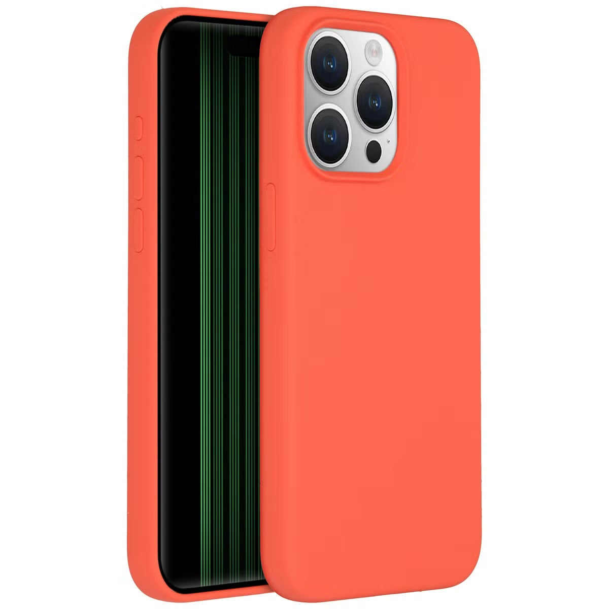 Accezz Liquid Silicone Backcover met MagSafe voor de Apple iPhone 15 Pro Max - Nectarine