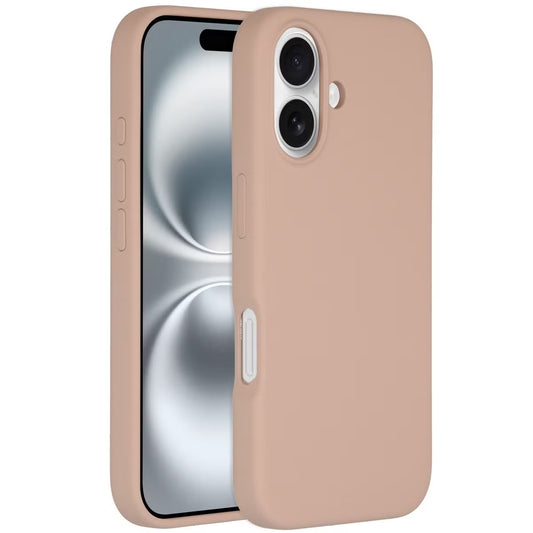 Accezz Liquid Silicone Backcover met MagSafe voor de Apple iPhone 16 - Roze