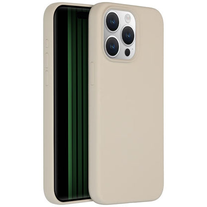 Accezz Liquid Silicone Backcover met MagSafe voor de Apple iPhone 15 Pro Max - Stone