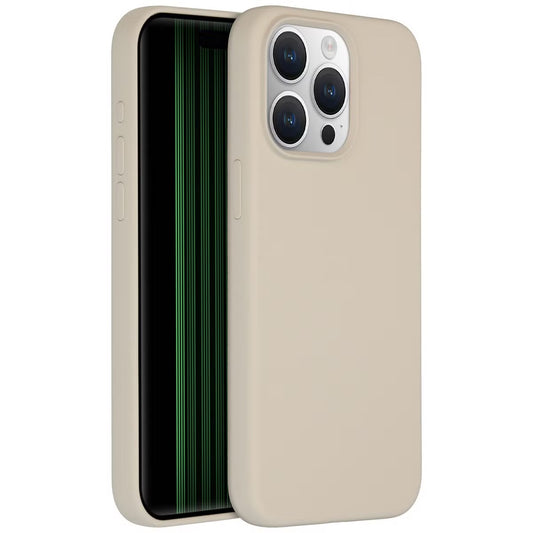 Accezz Liquid Silicone Backcover met MagSafe voor de Apple iPhone 15 Pro Max - Stone