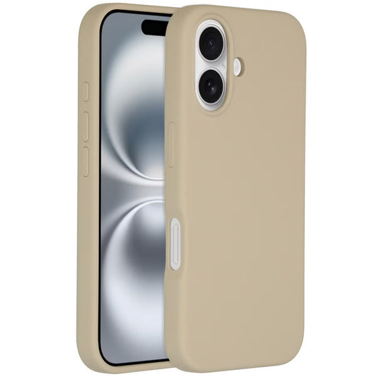 Accezz Liquid Silicone Backcover met MagSafe voor de Apple iPhone 16 - Stone