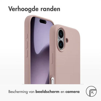 Accezz Liquid Silicone Backcover met MagSafe voor de Apple iPhone 17 - Roze