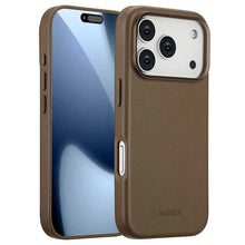 Accezz MagSafe Leather Backcover voor de Apple iPhone 17 Pro - Coffee