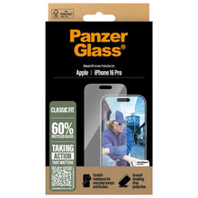 PanzerGlass Anti-Bacterial Screenprotector voor de Apple iPhone 16 Pro