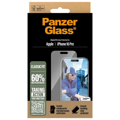 PanzerGlass Anti-Bacterial Screenprotector voor de Apple iPhone 16 Pro