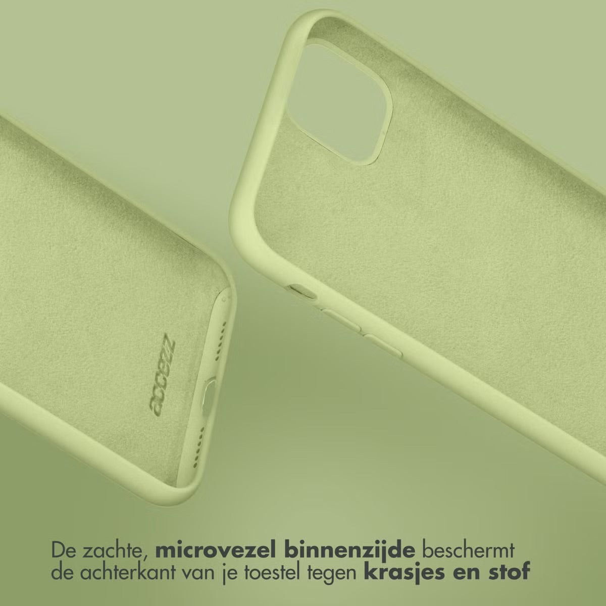 Accezz Liquid Silicone Backcover voor de Apple iPhone 15 - Groen