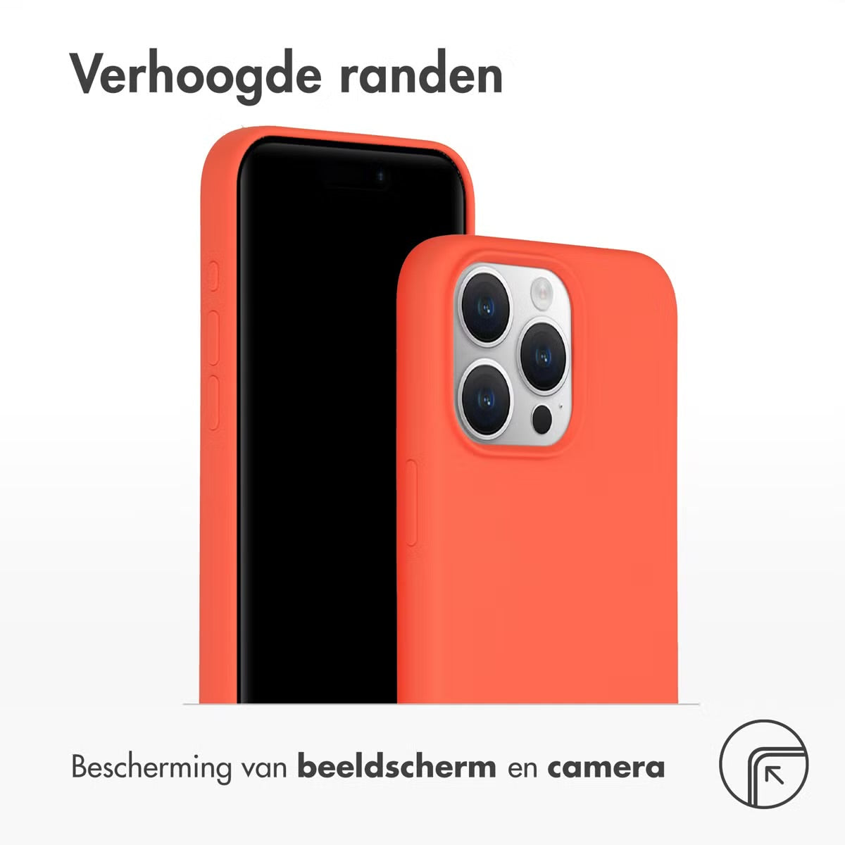 Accezz Liquid Silicone Backcover met MagSafe voor de Apple iPhone 15 Pro Max - Nectarine