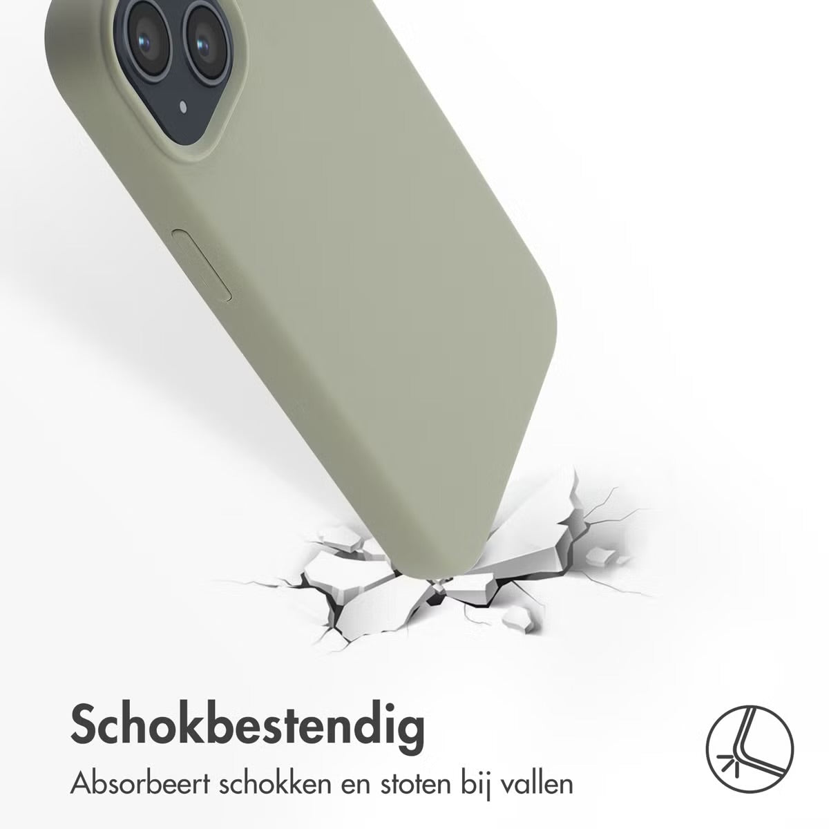 Accezz Liquid Silicone Backcover met MagSafe voor de Apple iPhone 14 - Cooper Green
