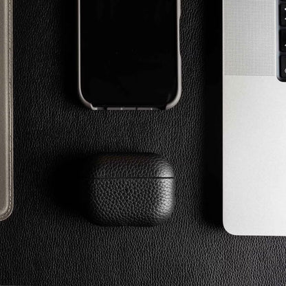 Accezz Echt Leren Case voor de Apple AirPods 1 / 2 - Zwart