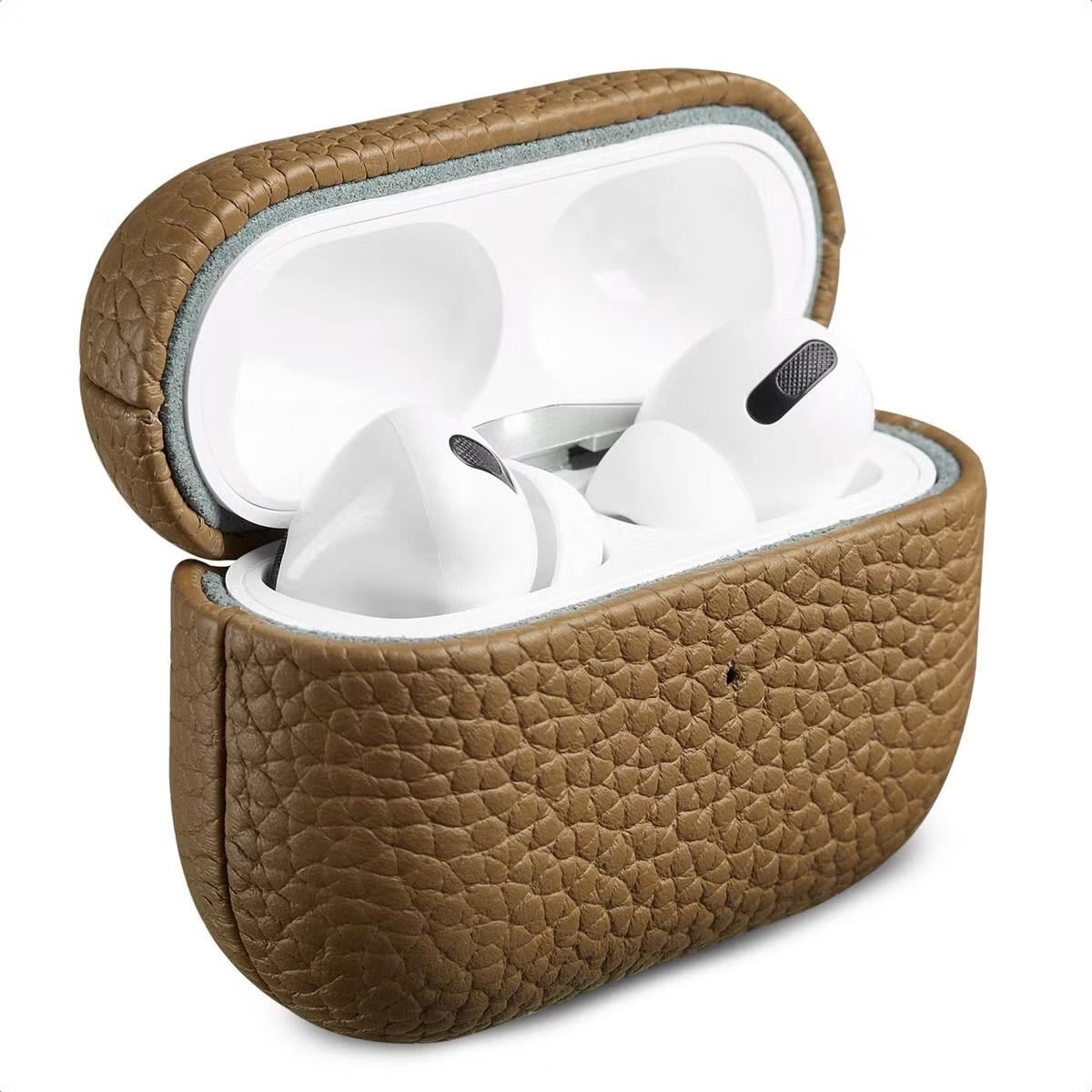 Accezz Echt Leren Case voor de Apple AirPods Pro 2 - Taupe