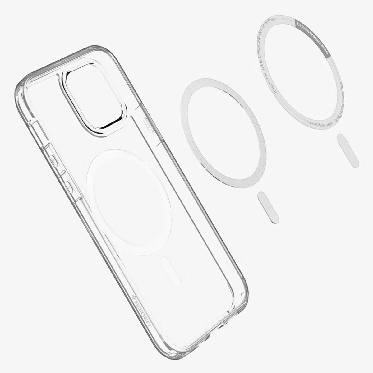 Spigen Ultra Hybrid Backcover MagSafe voor de Apple iPhone 12 (Pro) - White