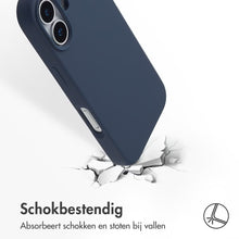 Accezz Liquid Silicone Backcover met MagSafe voor de Apple iPhone 17 - Donkerblauw