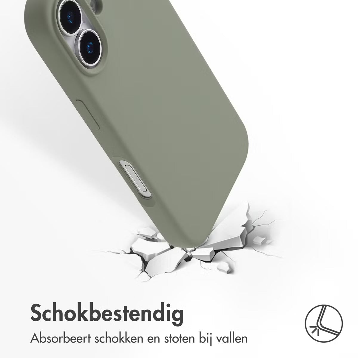 Accezz Liquid Silicone Backcover met MagSafe voor de Apple iPhone 17 - Cooper Green