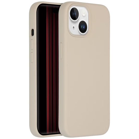 Accezz Liquid Silicone Backcover met MagSafe voor de Apple iPhone 15 - Stone