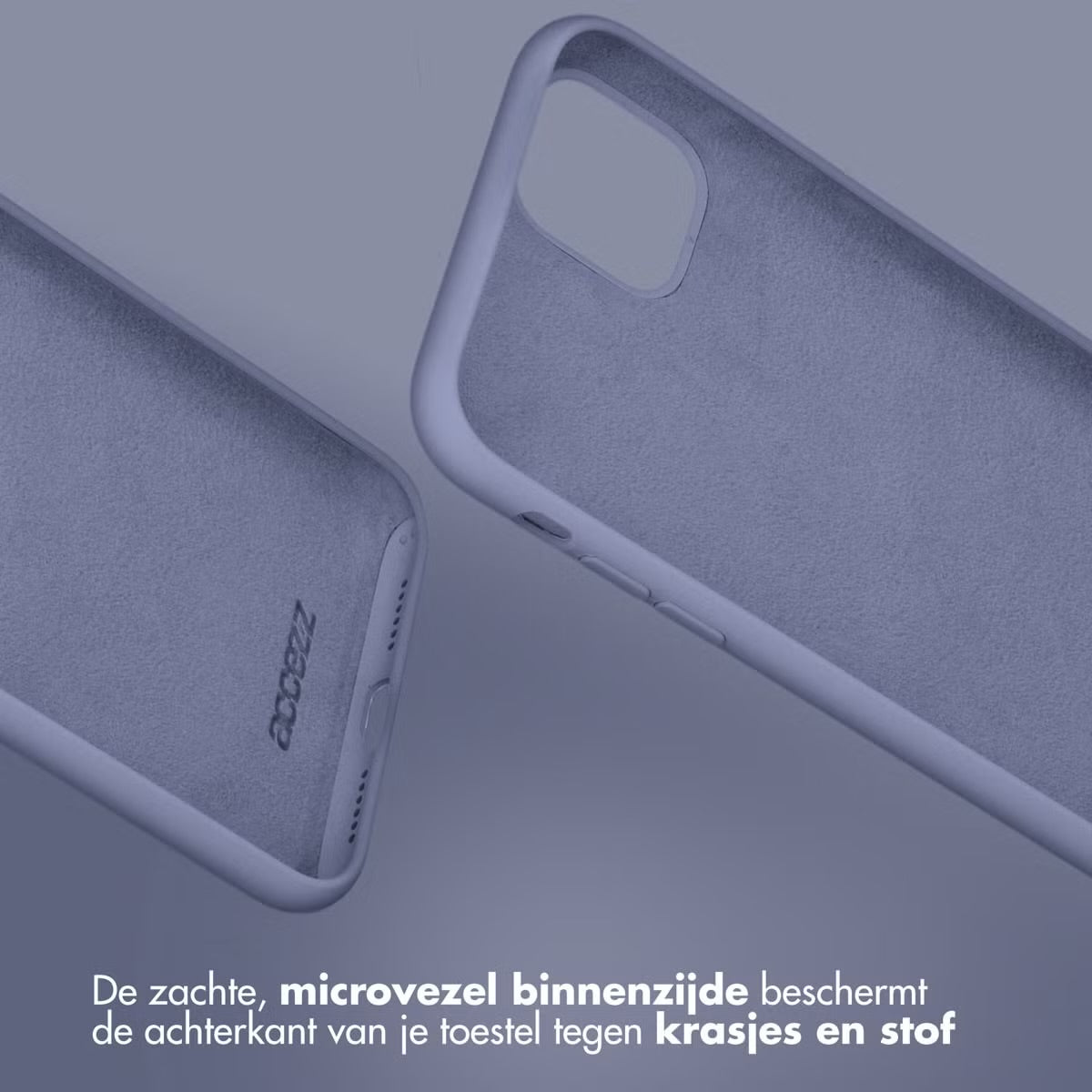 Accezz Liquid Silicone Backcover voor de Apple iPhone 15 - Lavender Grey