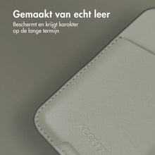 Accezz Leather Cardholder MagSafe - Kaarthouder met MagSafe - Light Grey