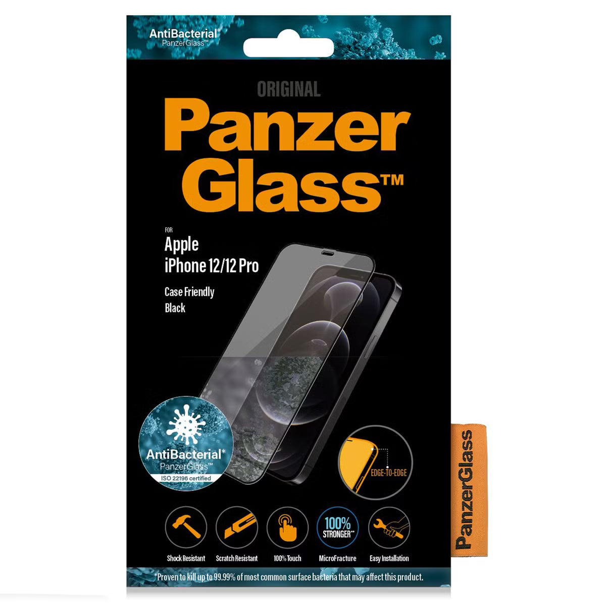 PanzerGlass Case Friendly Screenprotector voor Apple iPhone 12 (Pro) - Zwart