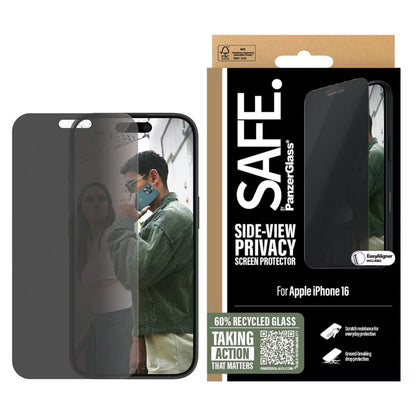 SAFE by PanzerGlass Privacy Screenprotector Ultra Wide Fit met applicator voor de Apple iPhone 16