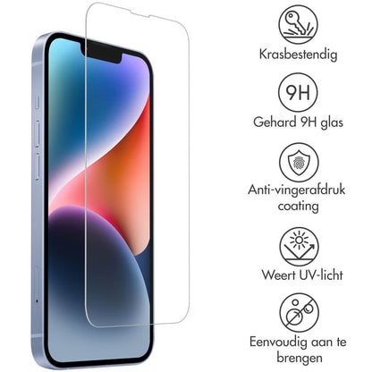 Accezz Gehard Glas Screenprotector voor de Apple iPhone 13 / 13 Pro / 14 / 16e