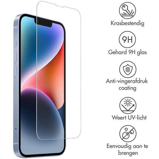 Accezz Gehard Glas Screenprotector voor de Apple iPhone 13 / 13 Pro / 14 / 16e