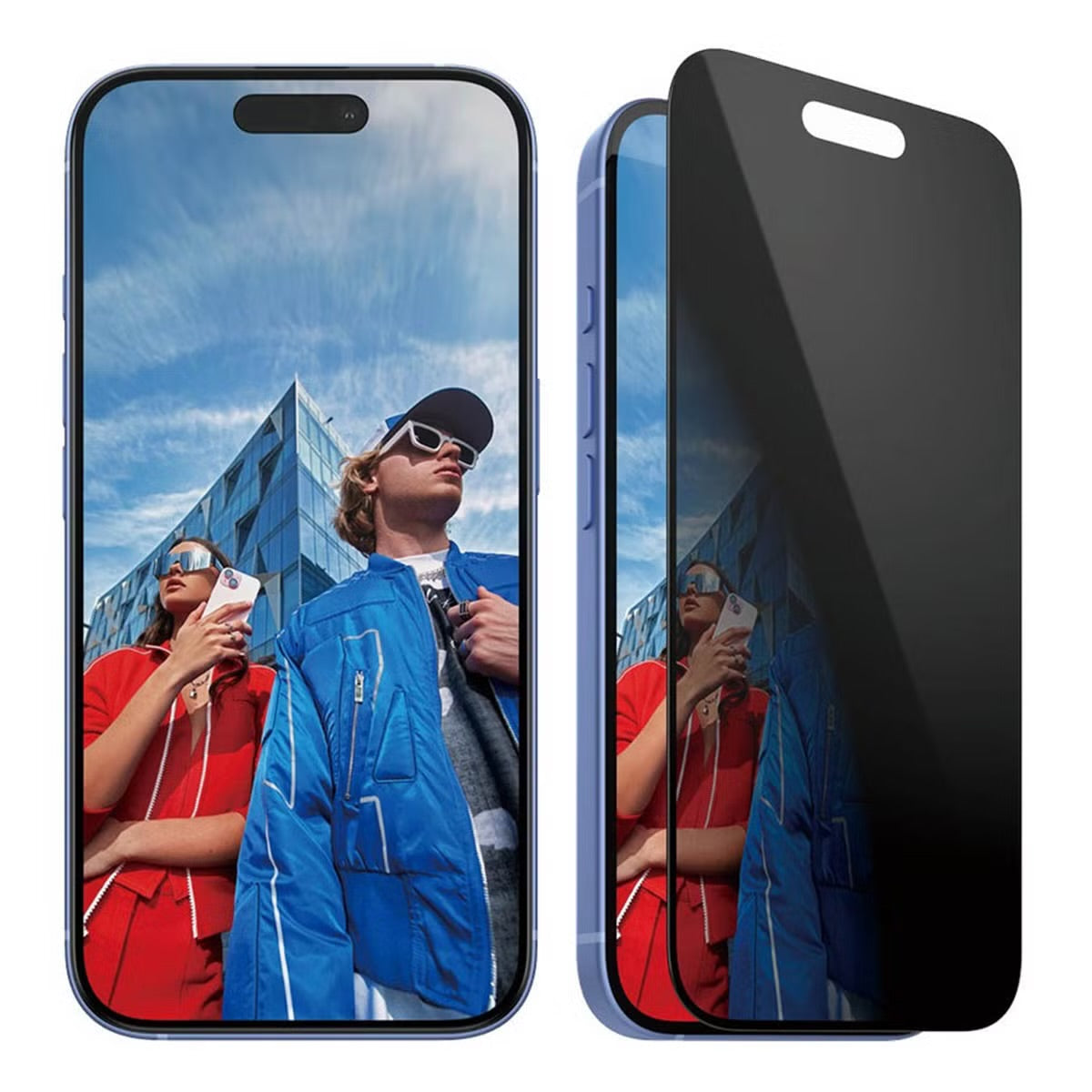 PanzerGlass Privacy Ultra-Wide Fit Anti-Bacterial Screenprotector incl. applicator voor de Apple iPhone 16