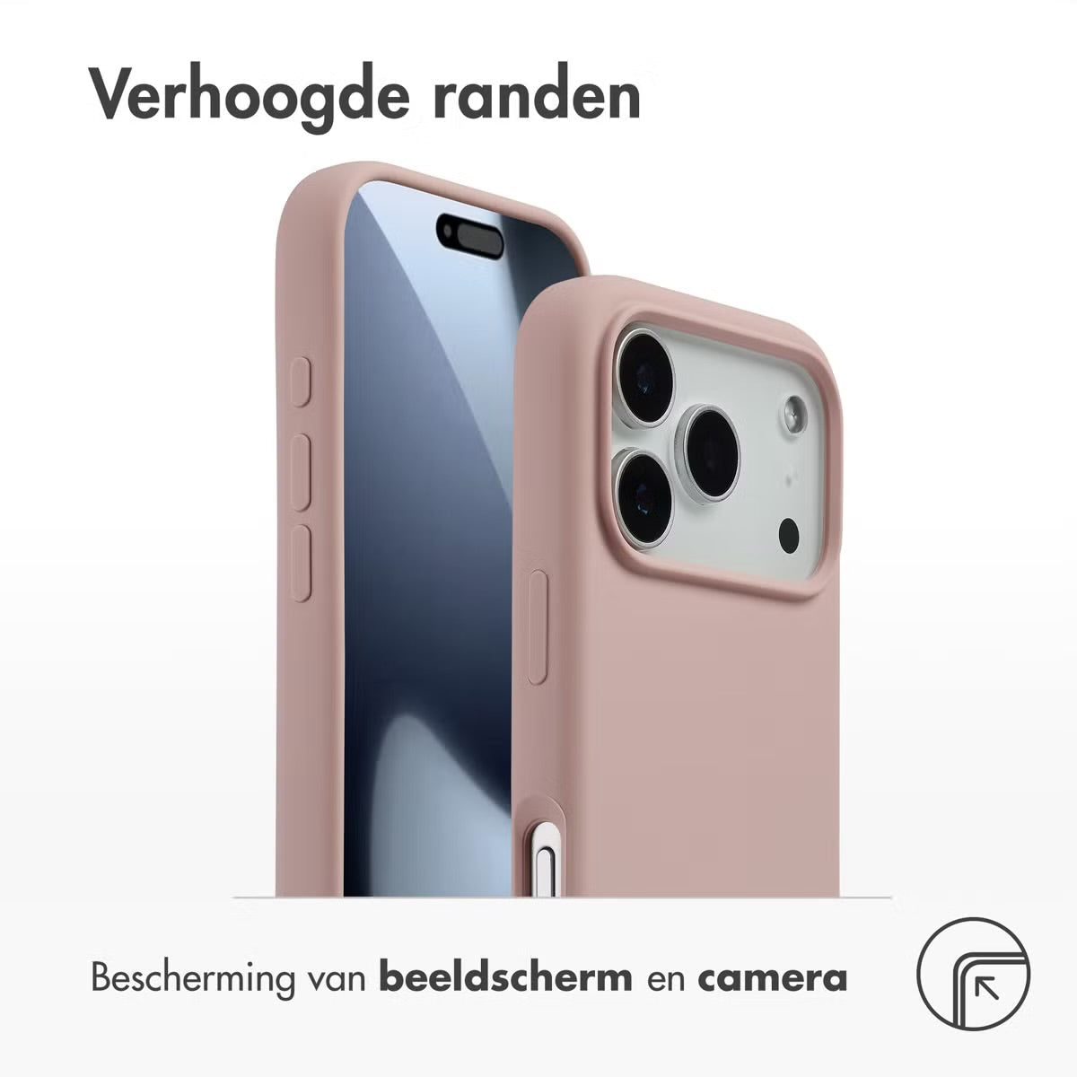 Accezz Liquid Silicone Backcover met MagSafe voor de Apple iPhone 17 Pro - Roze
