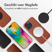 Accezz MagSafe Leather Backcover voor de Apple iPhone 16 Pro Max - Sienna Brown