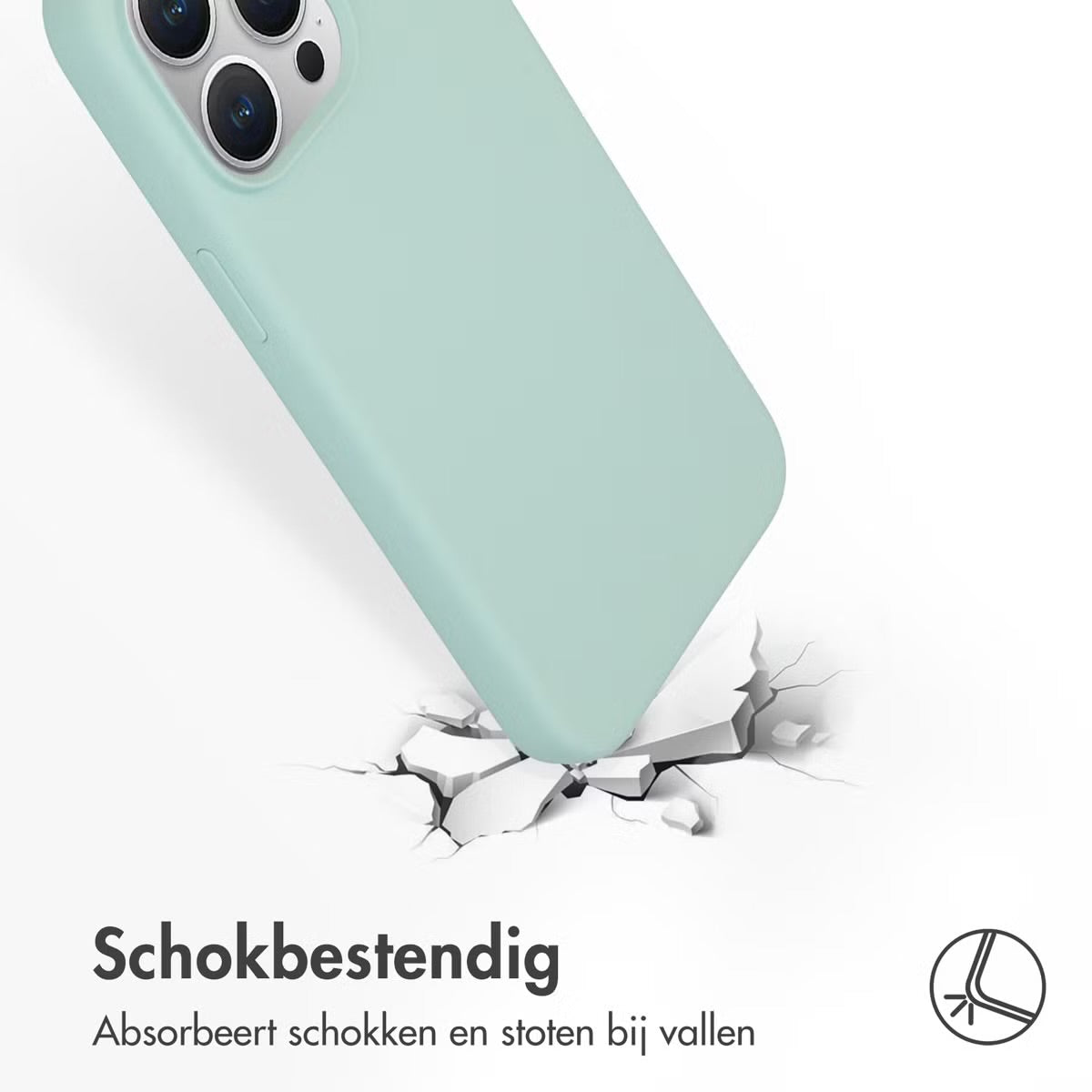Accezz Liquid Silicone Backcover met MagSafe voor de Apple iPhone 15 Pro Max - Sky Blue