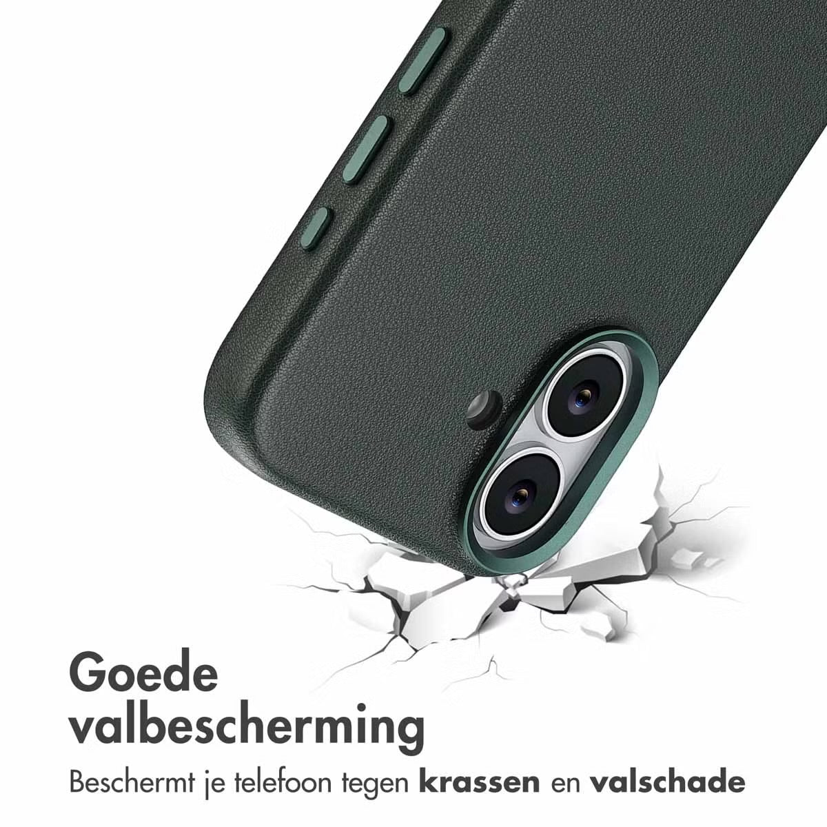 Accezz MagSafe Leather Backcover voor de Apple iPhone 17 - Cedar Green