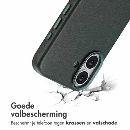 Accezz MagSafe Leather Backcover voor de Apple iPhone 17 - Cedar Green
